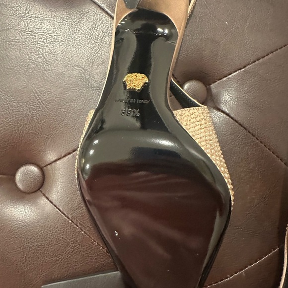 Versace Sparkling Gold Women's Heels - Picture 4 of 4